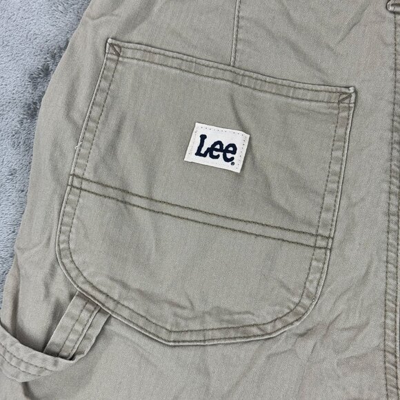 Lee Relaxed Fit Short High Rise Womens Carpenter Utility Hiking Tan Stretch Y2K - Picture 4 of 9